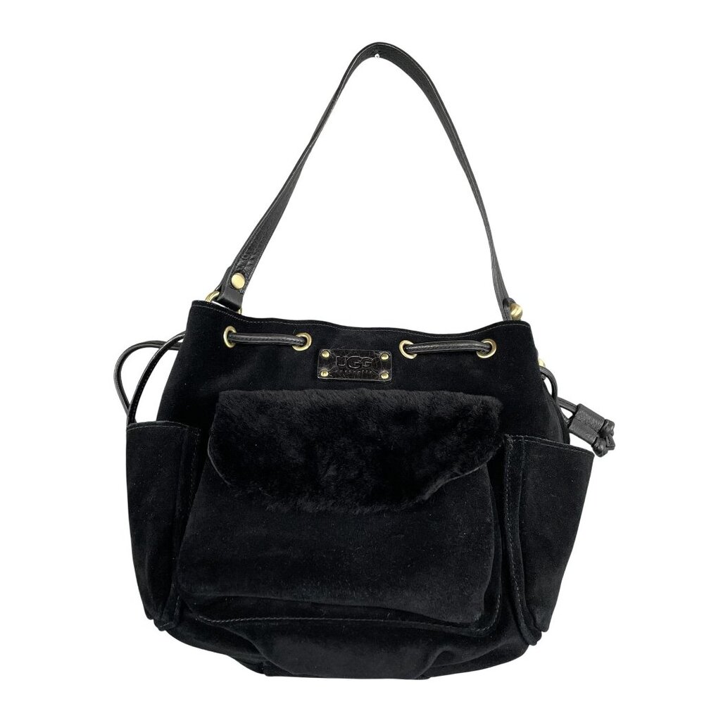 UGG Australia Purse Black Shearling‎ Sheepskin Leather Small Shoulder Bag